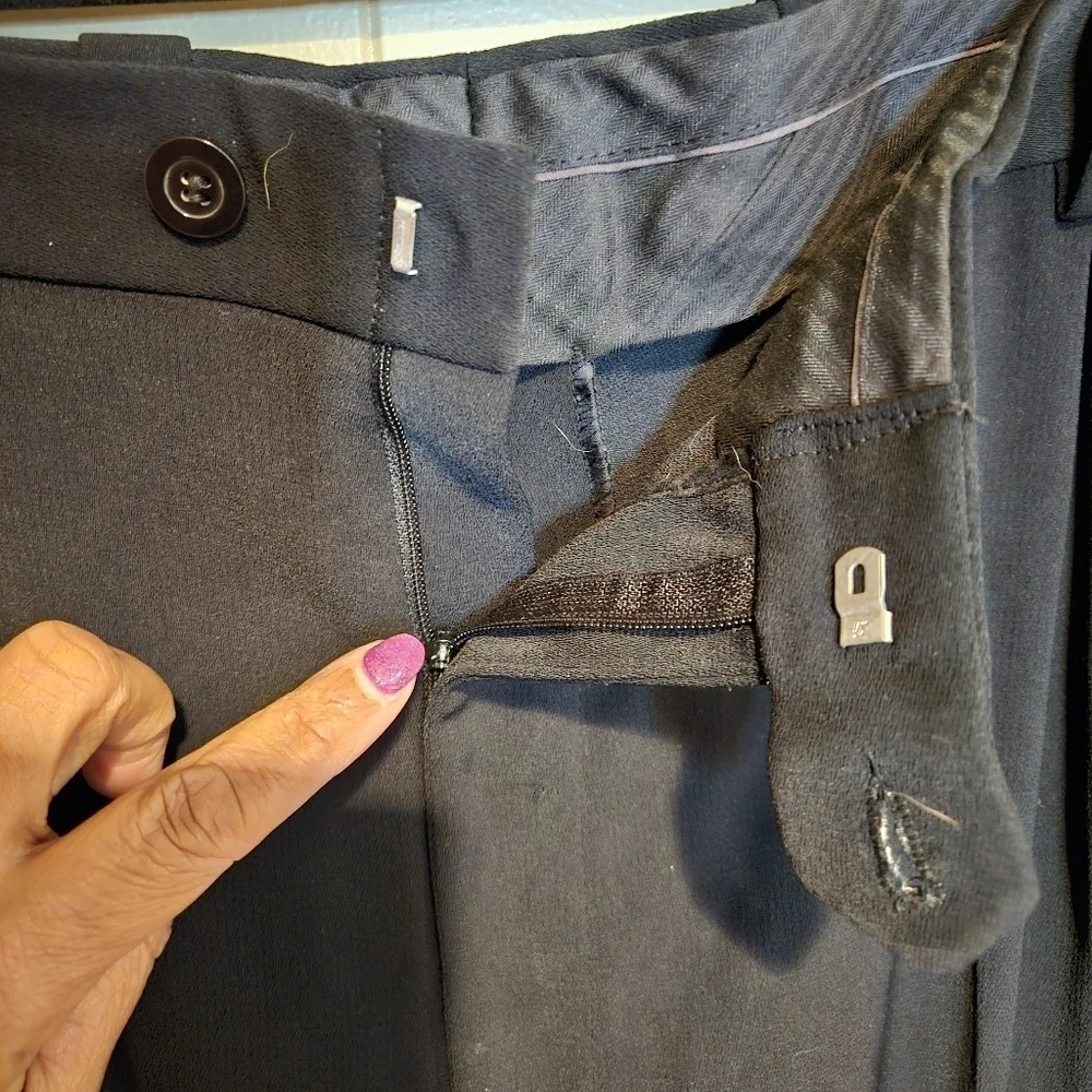 Franco Tossi Slack, Mens, Size 44, Black, Tailored Dress , Business, Formal,